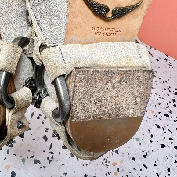 Zadig & Voltaire Parke Suede Leather Chain Pointed Studded Women’s Booties Sz 8 - Picture 12 of 15